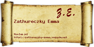 Zathureczky Emma névjegykártya